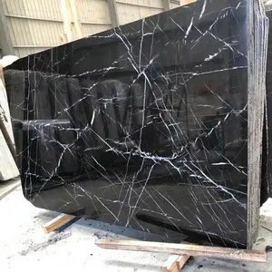 Кухня Nero Marquina/margiuna напольная плитка большая плита шелковистая Бельгия Зимбабве мрамор глянцевый мармор черный с белыми прожилками современный