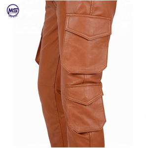 กางเกงขายาวหนังพียูขากว้างสำหรับผู้ชาย,กางเกงแฟชั่นใหม่ใส่บนเวทีกางเกงหนังเซ็กซี่ - Product Image 1