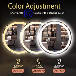 Miroir de salle de bain anti-buée <span class=keywords><strong>professionnel</strong></span> de 40 cm, moderne, en verre LED mural, épaisseur 10 mm, bord poli, best-seller 2025 - Product Image 2