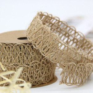 Fabbrica diretta di juta tessitura cordicella nastro di pizzo per festa di nozze decorazione per la casa fai da te scatola regalo confezione orecchini - Product Image 3