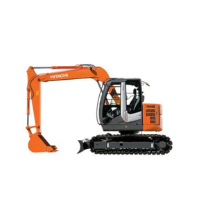 Excavatrice HITACHI ZX52 d'occasion en stock, excavatrice Hitachi ZX52 équipée d'un marteau hydraulique - Product Image 1