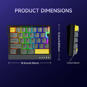 Ajazz AK029 Einhand-Magnetschalter-Tastatur verkabelt RT 0,01mm 8K Rapid Trigger Gaming-Tastatur Hifi-Sound für Dota 2/<span class=keywords><strong>CSGO</strong></span>/PUBG - Product Image 6