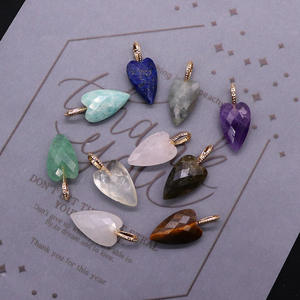 Gran oferta, colgante de anillo grande de ojo de Tigre, imagen en forma de corazón, piedra Natural, faceta, accesorios de joyería DIY, collar para mujer - Product Image 1