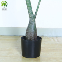 Prix de gros : Plante décorative de Noël festive, Bonsaï artificiel en pot en plastique, Arbre à monnaie Pachira Aquatica