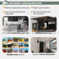 Tienda Contenedor Móvil Personalizable de Estructura de Acero Prefabricada para Calle Comercial Moderna