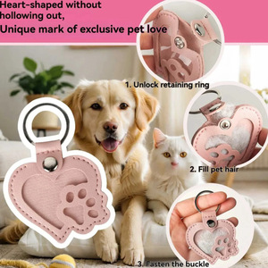 Porte-clés pour l'entretien des animaux de compagnie, sac souvenir en cuir PU pour poils d'animaux, étui de rangement pour dents d'animaux - Product Image 2
