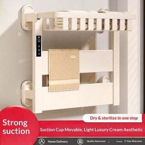 Sèche-serviettes électrique mural en aluminium avec fonction de stérilisation par chauffage, pour salle de bain, compatible maison intelligente - Product Image 3