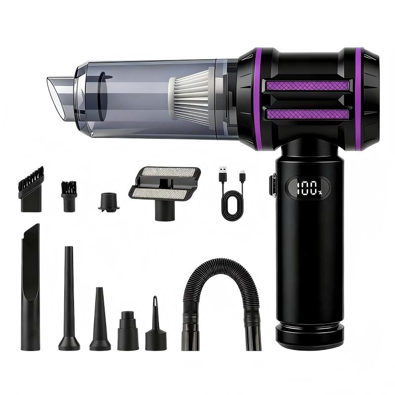 2026 Brushless Handheld Car Vacuum Cleaner USB Charged 3 Speed 30-45min Runtime Portable Powerful Black Purple Saudi Arabia