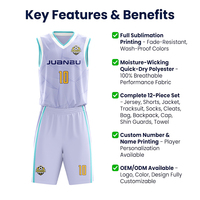 Uniforme de Baloncesto Sublimado Personalizado OEM al por Mayor, Uniforme de Baloncesto Transpirable de Malla de Secado Rápido para Equipos Masculinos