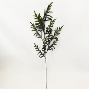Rama de <span class=keywords><strong>Araucaria</strong></span> de tacto real de fábrica, rama de hojas de Norfolk de lujo para decoración navideña, adorno navideño - Product Image 4
