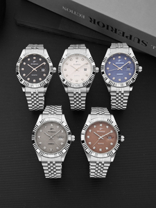 Orologio da Uomo Elegante Stile Antico con Calendario, Quadrante in Vetro Diamantato, Cinturino da 20mm, <span class=keywords><strong>Design</strong></span> Sottile - Product Image 2