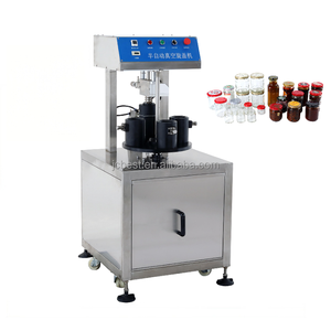 Machine de capsulage sous vide semi-automatique pour bouteilles et bocaux de miel et de sauces, conforme aux normes alimentaires et à haute efficacité. - Product Image 1