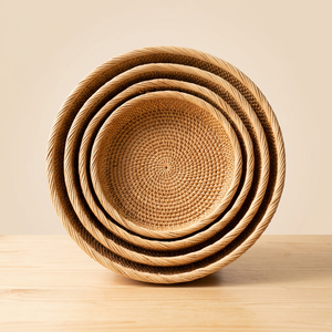 Panier de rangement en rotin tressé artisanal rétro traditionnel, forme vintage, pour rangement de mouchoirs, écologique, multifonctionnel - Product Image 5