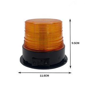 Đèn báo hiệu khẩn cấp từ tính, đèn cảnh báo an toàn giao thông, đèn LED tròn màu hổ phách nhấp nháy - Product Image 2