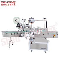 Machine d'étiquetage automatique pour bouteilles, système d'étiquetage pour ligne de production et d'emballage, étiquetage supérieur des produits