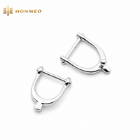 HONMEO Boucle en D en alliage de zinc plaqué, durable, avec vis métallique, pour vêtements, sacs, chaussures