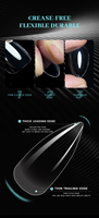 Extensions d'ongles en acrylique transparentes de haute qualité, motif carré 3D, à coller sur les doigts, très tendance sur TikTok