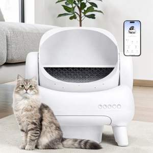 Bac à litière intelligent pour chat avec nettoyage automatique, contrôle des odeurs, facile à nettoyer et durable, 65L, électrique, pour chats de tous âges - Product Image 1