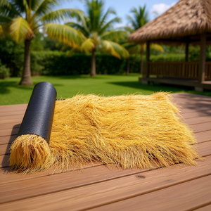 Rotolo di Tetto in Paglia Sintetica per Tiki Hut 1.6 x 19.7 Piedi, Fibra Vegetale Durevole per Decorazione Esterna, Stile Semplice - Product Image 2