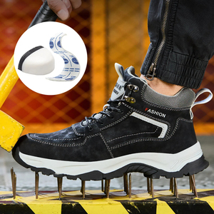 Chaussures de travail confortables en laine pour l'hiver, nouvelle semelle solide anti-écrasement, chaussures de sécurité - Product Image 3