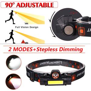 Head Mounted Lighting, Strong <b>Light</b> Camping, Mountaineering <b>Usb</b> Charging High and Low Beam Cob <b>Night</b> Fishing Magnet Headlights - Product Image 3
