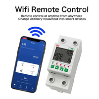 Disjoncteurs intelligents WIFI MCB Commutateur de minuterie de surintensité Protecteur de sous-tension numérique Relais de tension réglable 220V 63A