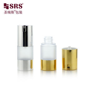 Flacon de lotion sans air de luxe en or, type U, conteneur cosmétique sous vide AS, 15-100 ml, directement de l'usine - Product Image 3