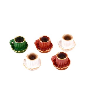 แก้วกาแฟจิ๋วเรซิ่นแบบแบนสำหรับตกแต่ง งานศิลปะเพ้นท์มือ สำหรับ DIY บ้านตุ๊กตา เครื่องดื่มจิ๋ว กาวครีม ติดโทรศัพท์ - Product Image 6