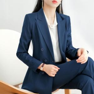 Diseño clásico <span class=keywords><strong>de</strong></span> color negro elegante <span class=keywords><strong>de</strong></span> doble botonadura Formal Casual Office Jacket Ladies Blazers <span class=keywords><strong>para</strong></span> <span class=keywords><strong>mujer</strong></span> - Product Image 6
