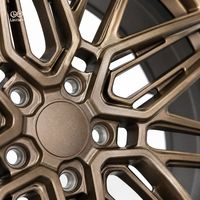 Rines de Aleación Cóncavos Forjados en Oro Oscuro de Varias Radias para Autos de Pasajeros de Lujo