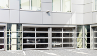 Porte de garage coulissante automatique en verre PC transparent, moderne, étanche, finition rideau roulant, porte intérieure pour villa