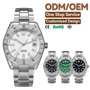 Reloj Automático NH35 con Bisel de 12 Horas, Esfera de Nácar, Acero Inoxidable, Resistente al Agua 100M, Luminoso BGW9, Logotipo Personalizado OEM, Reloj Mecánico para Hombre - Product Image 1