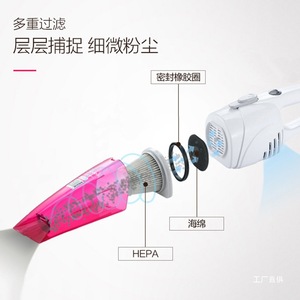 Compatible avec l'élément filtrant HEPA Heyue & Midea SC861A 49 mm x 83 mm x 93 mm réutilisable pour aspirateurs à main - Product Image 3