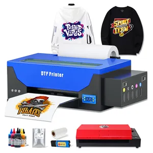 Nieuwe Upgrade A3 R1390 Witte Tonerrol Direct Naar Film T-Shirts Drukmachine Overdracht Huisdier Film Doek Stof Dtf Printer