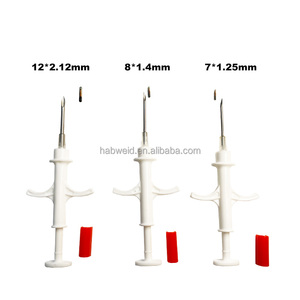 Micropuce pour animaux de compagnie 2.12x12mm / 1.4x8mm / 1.25x7mm avec seringue pour chien <span class=keywords><strong>chat</strong></span> Buffalo vache <span class=keywords><strong>puce</strong></span> EM4305 134.2khz FDX-B vétérinaire cheval - Product Image 2