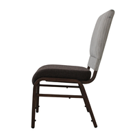 Silla de Comedor de Estilo Moderno y Lujo Ligero, Respaldo con Cojín Suave, Espuma de Alta Densidad, Silla de Banquete Apilable, Sillas para Iglesia