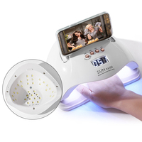 Lampe à ongles UV LED professionnelle 220W SUN X6 MAX - Séchoir à ongles haute puissance pour tous les gels avec support pour téléphone - Outil de qualité professionnelle