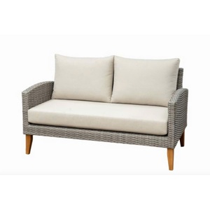 Custom <b>Outdoor</b> PE <b>Wicker</b> <b>Sofa</b> Set 6 Piece with Aluminum Frame, FS C Acacia Wood Table, Weather Resistant Patio Garden - Product Image 4