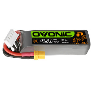 <span class=keywords><strong>OVONIC</strong></span>-Batterie LiPo pour Hélicoptère RC Quadcopter FPV, Pièces de Drone de Course, 450 V, 14.8V, 100C, 14.8 mAh, Prise XT30 - Product Image 1