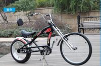 Bicicleta Chopper Personalizada de 24 Pulgadas Delantera y 20 Pulgadas Trasera, Estilo Retro Harley Americano, con Frenos de Disco, Bicicleta Lowrider