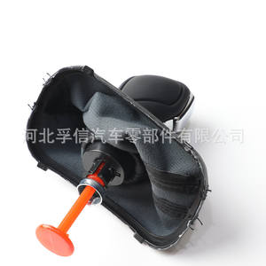 Couvercle de pommeau de levier de vitesse en cuir pour Volkswagen DSG, transmission automatique, noir mat avec logo, conception ergonomique - Product Image 2