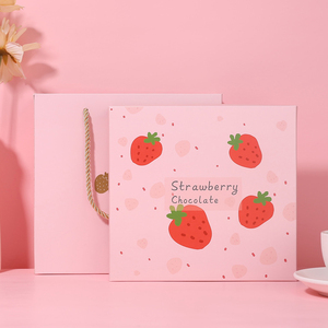 กล่องของขวัญกระดาษสี<span class=keywords><strong>ชมพู</strong></span>หรูหราสำหรับใส่ขนม <span class=keywords><strong>ล</strong></span>ูกอม สตรอว์เบอร์รี ช็อกโกแลต กล่องกระดาษใส่อาหารมีฝาปิด - Product Image 2