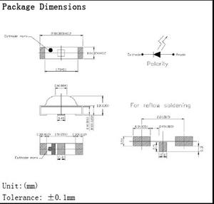 <span class=keywords><strong>LED</strong></span> SMD 0802 Véritable Vert 2.8-3.6V 20mA pour Objectif Zoom, Garantie 2 Ans pour Applications à Émission Latérale - Product Image 4
