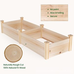 Cross-border wooden square planter flower bed, floor-<b>standing</b> movable flower rack, balcony <b>vegetable</b> grower, flower box - Product Image 3