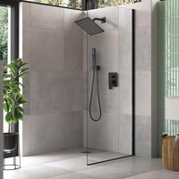 Système de douche mural, ensemble complet de robinetterie avec pommeau de douche pluie haute pression 8 pouces et douchette à main, avec vanne et kit de finition, vente en gros