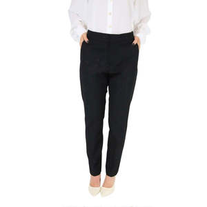 Pantalon pour femmes, noir, coupe slim, pantalon de travail, taille haute, tissu extensible, vêtements de bureau - Product Image 1