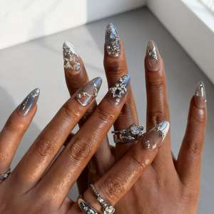 Unghie Finte Adesive Francesi a Copertura Totale, Colore Scuro, Stile Sweetie Spicy, Alta Qualità, Effetto 3D Stereo, Motivo Serpente <span class=keywords><strong>Nero</strong></span>, Semplici e Facili da Applicare - Product Image 2