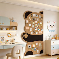 Panneau mural insonorisant et ignifuge en feutre d'ours en fibre de polyester écologique moderne, épaisseur 9 mm/12 mm, pour hôtel, école, maison
