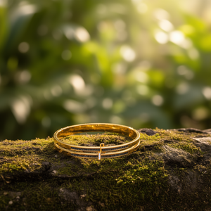 Fashion <b>Bangle</b> 316L Stainless Steel PVD Gold Plating Resistant Sustainable Bracelet <b>for</b> Women <b>Men</b> Jewelry Accessory - Product Image 3