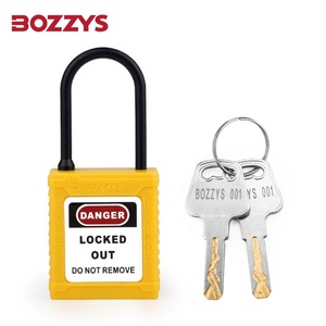 <span class=keywords><strong>Cadenas</strong></span> de sécurité jaune 4 mm de diamètre <span class=keywords><strong>à</strong></span> <span class=keywords><strong>clé</strong></span> identique avec anse en nylon de 38 mm certifié CE pour la sécurité électrique industrielle (LOTO) - Product Image 2